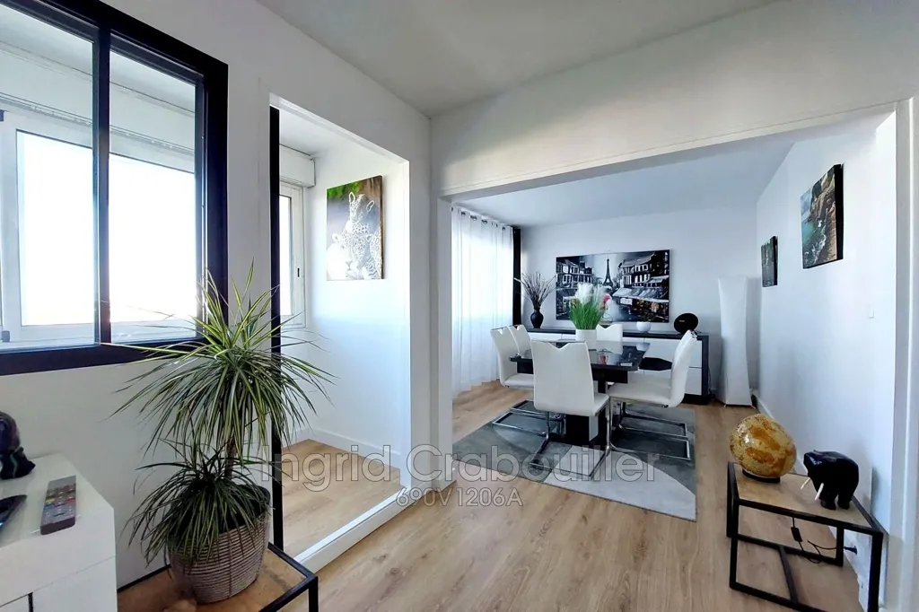 Living Room - Renovated Apartment with Panoramic View in Royan