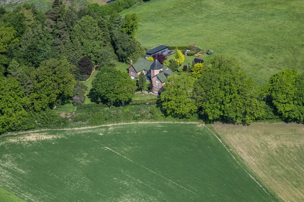 Vue aérienne - Characterful Country House with Tower near Langesø