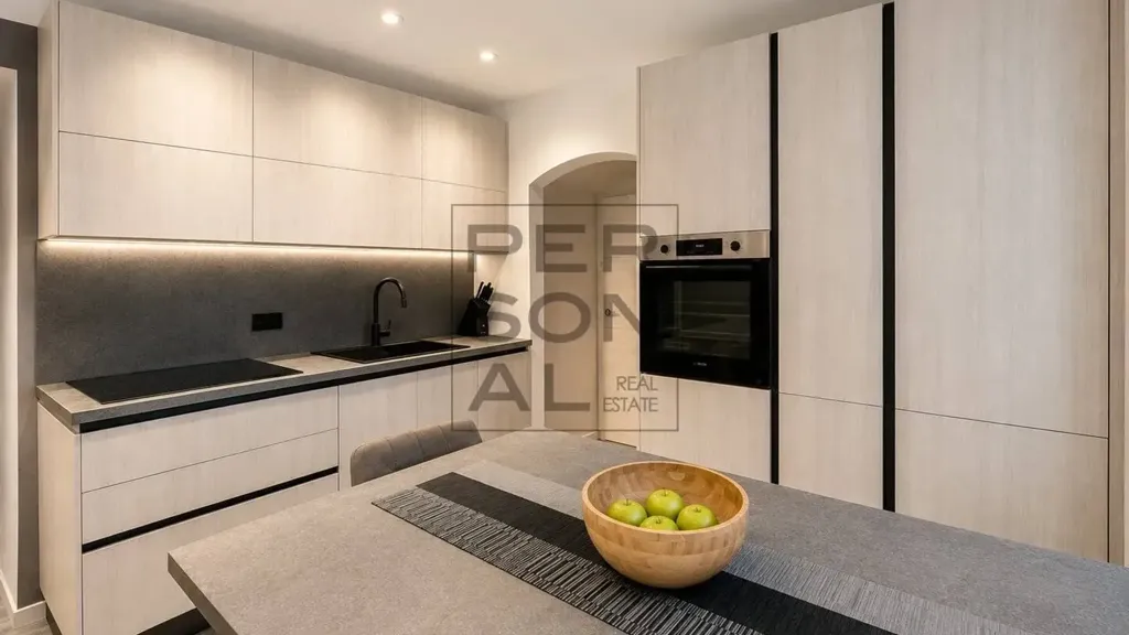 Köök - Rustic Apartment with Parking in Cavalese