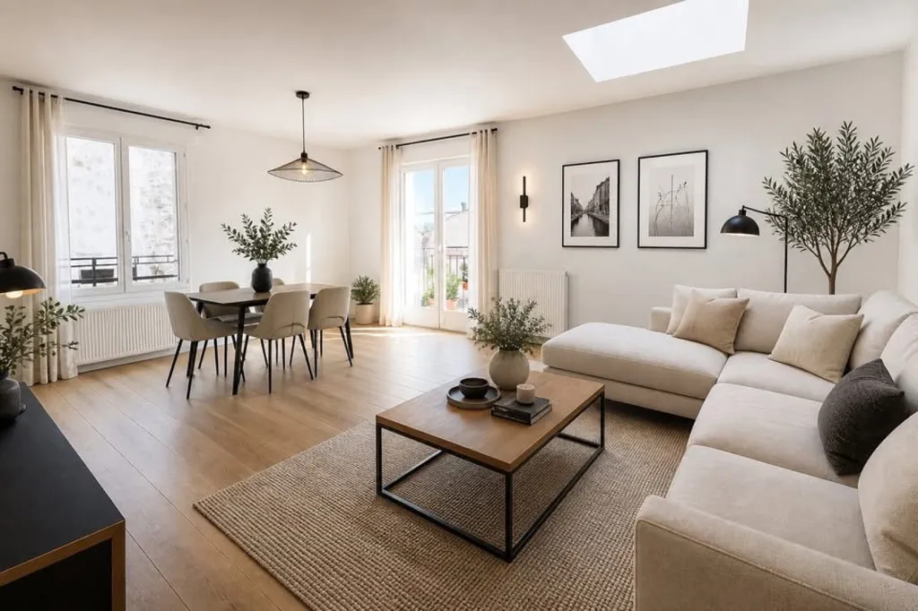 Séjour - Appartement F4 avec Garage à Saint-Galmier