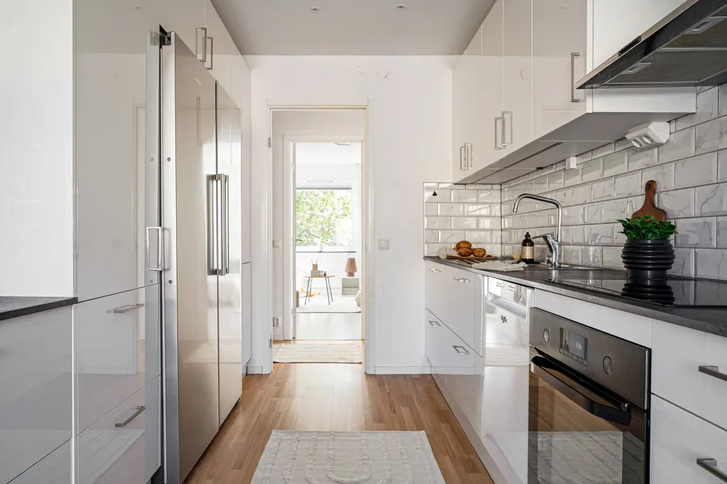 Köök - Renovated Flat with Balcony in Helsingborg