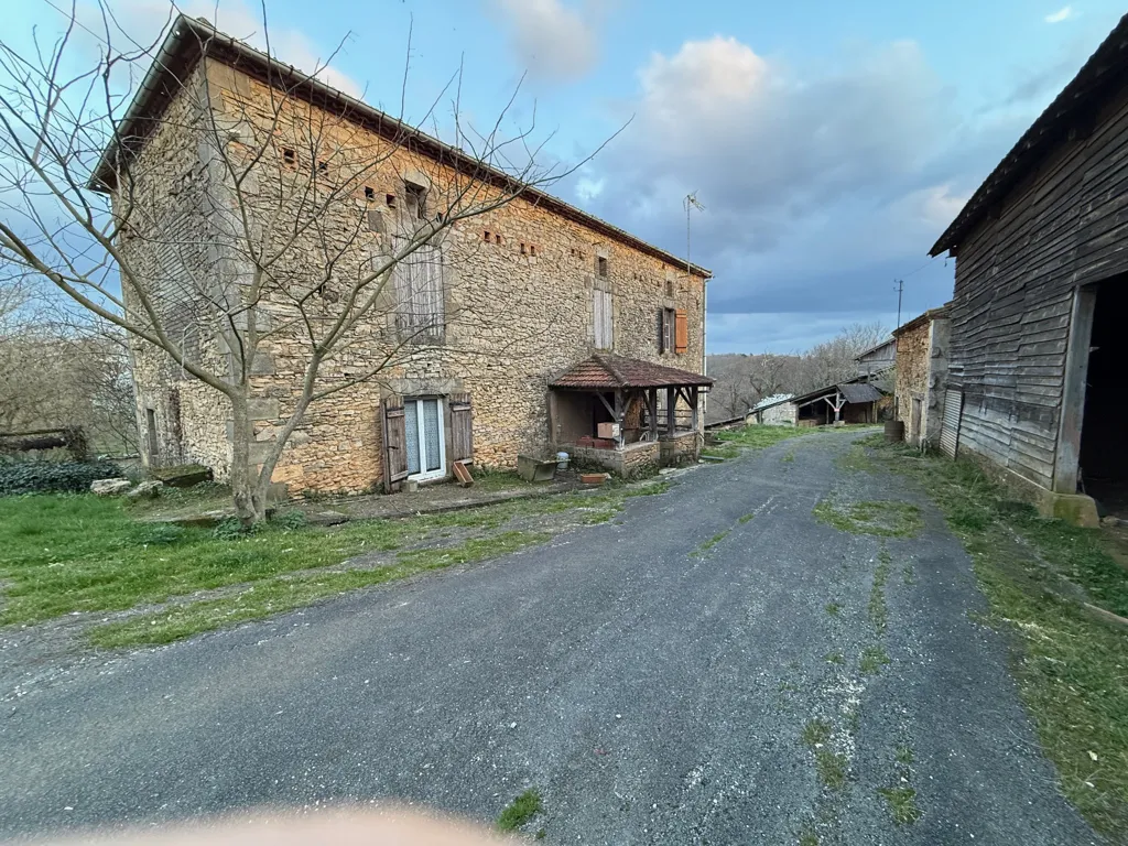 Extérieur - Maison en Pierre avec Grand Terrain à Gavaudun