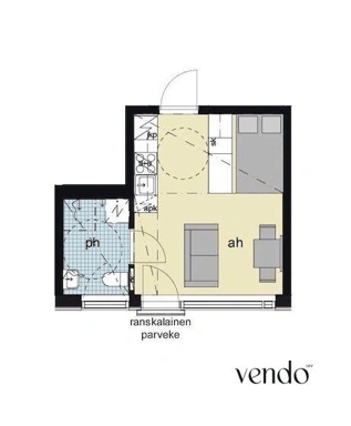 Altro - Studio Apartment with Balcony in Vuosaari
