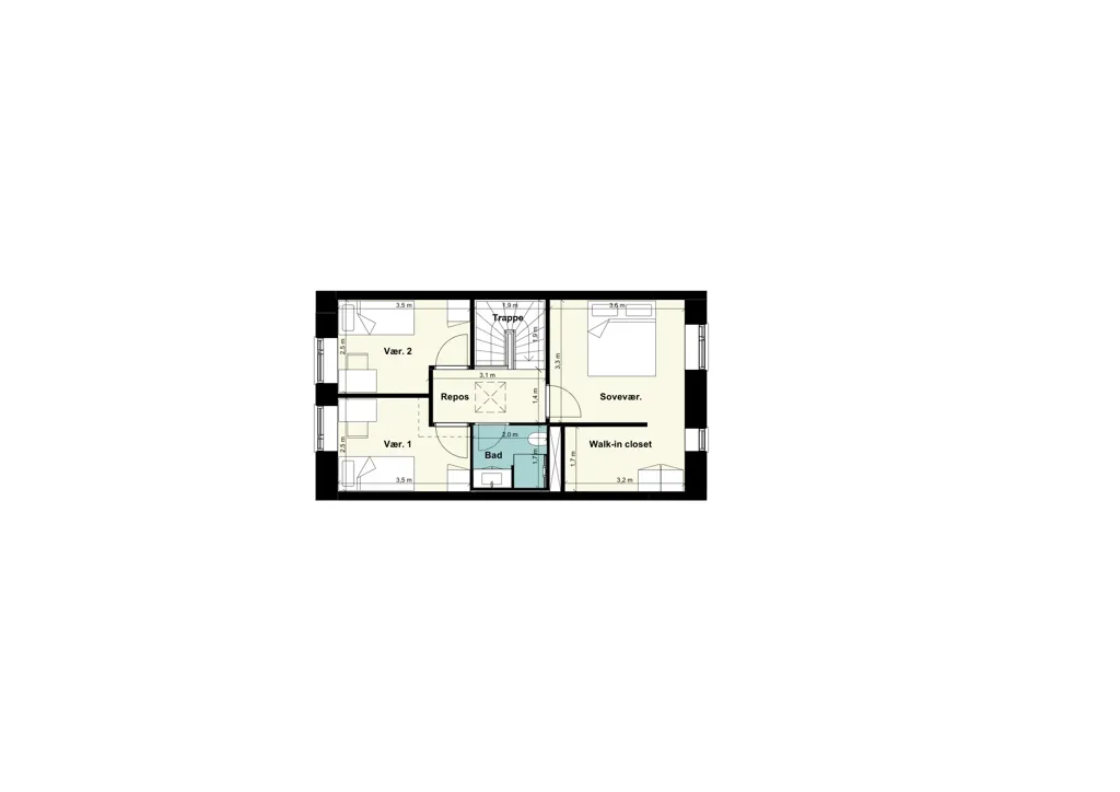 Plaan - Four-Room Apartment in Taastrup