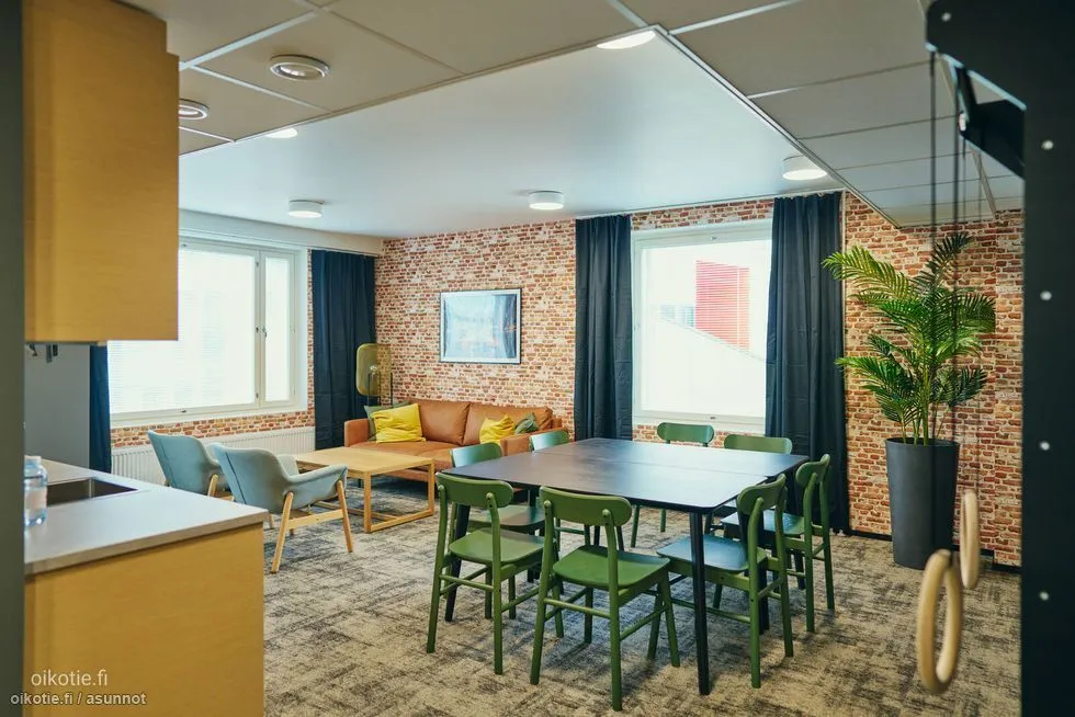 Dining Room - Modern Apartment with Balcony in Myyrmäki