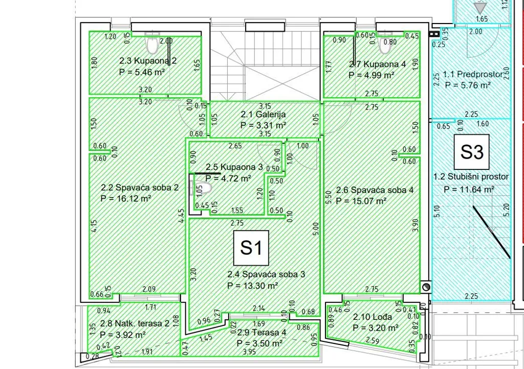 Planimetria - Duplex Apartment with Private Garden in Zadar
