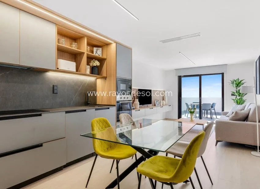Söögituba - New Build Apartment with Lagoon Views in El Raso