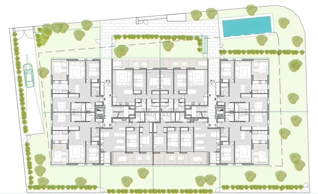 Plan - New Build Apartment with Pool in Jávea Centre