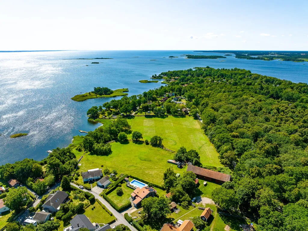 Vue aérienne - Architectural Villa with Sea View in Kalmar