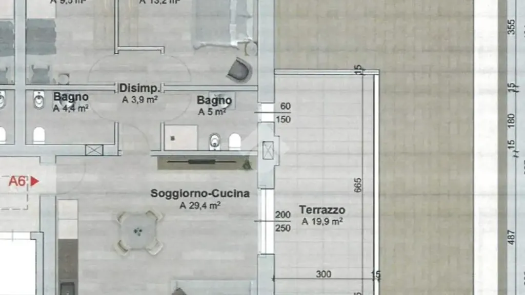 Plan - New Apartment with Balcony in Sassuolo