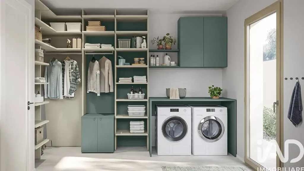 Pesuköök - New Duplex Apartment with Terrace in Albareto