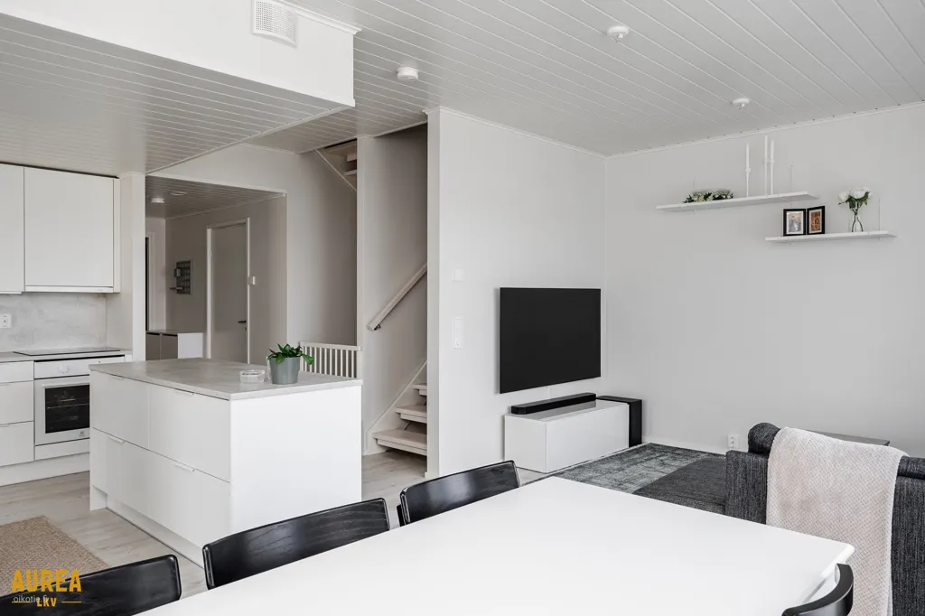 Kitchen - Modern Apartment with Sea View in Oulu