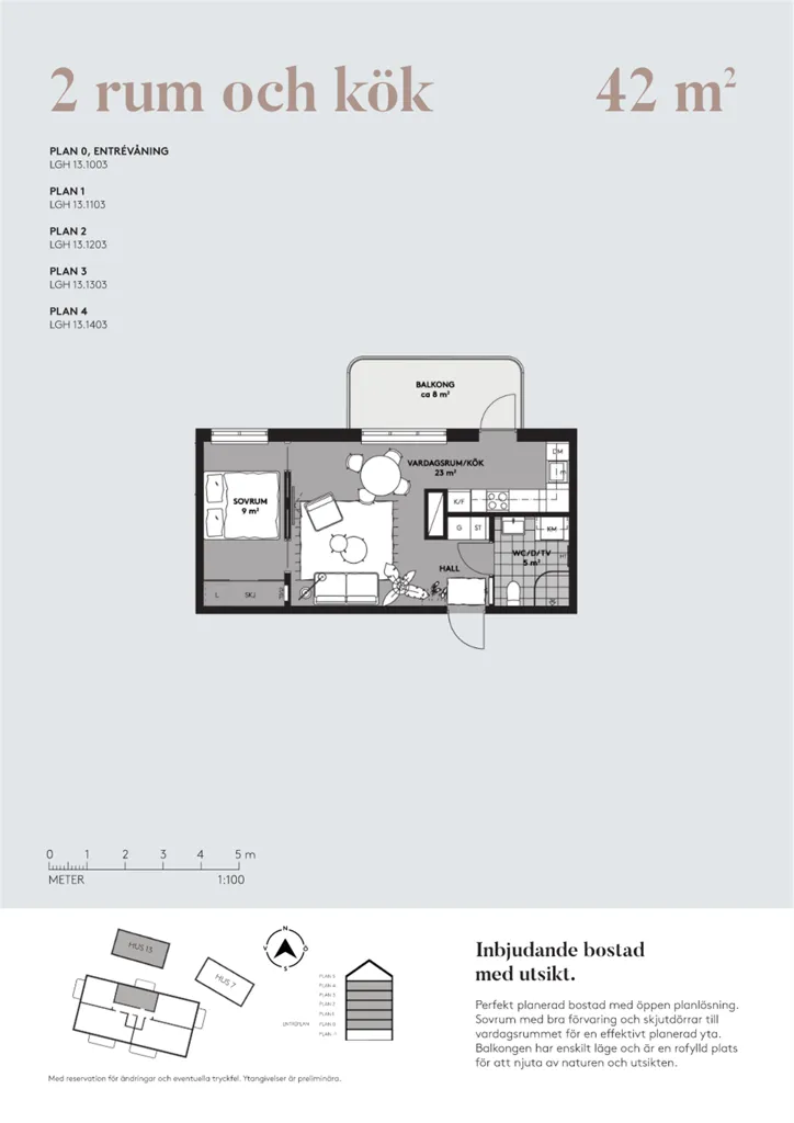 Plan - Apartment with Balcony View near Norrtälje