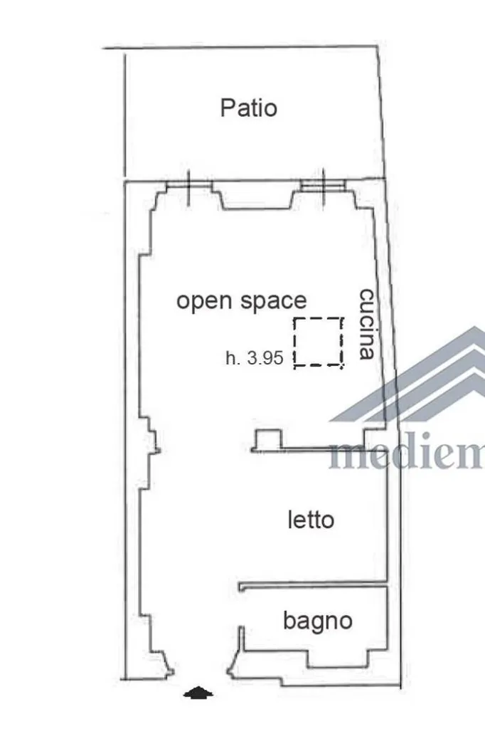 Plan - Luxury Loft with Patio in Brera, Milan