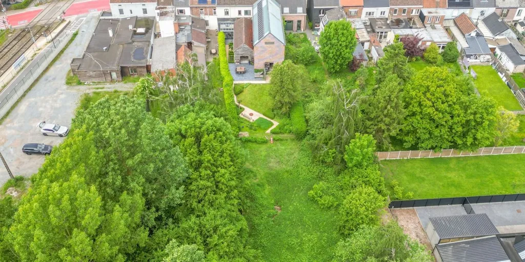 Vue aérienne - Maison Charmante avec Jardin à Balegem