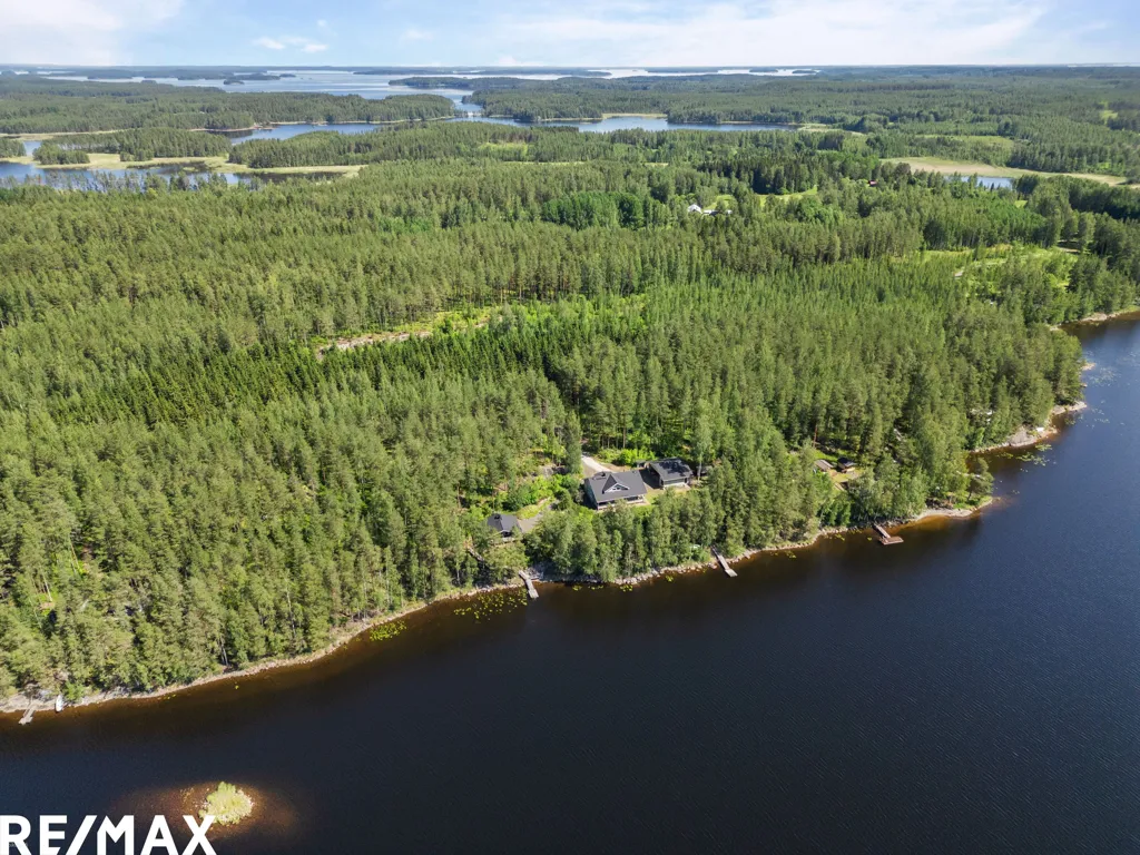 Vista aerea - Geothermal House with Private Beach in Taipalsaari