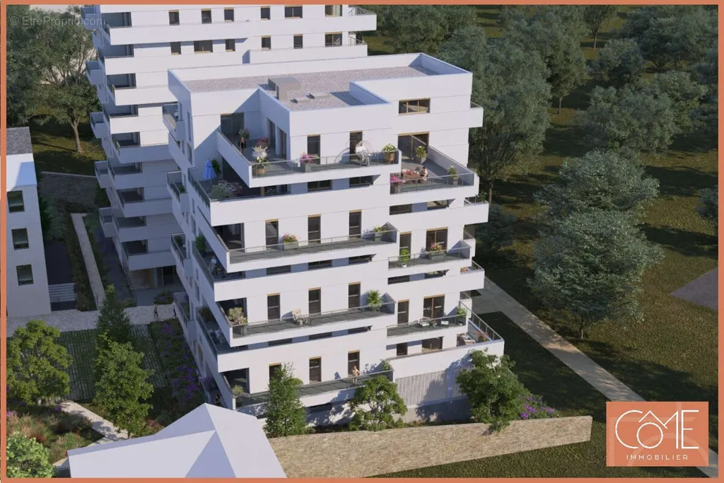 Vue aérienne - Appartement de Type 4 avec Terrasse à Saint-Hélier, Rennes