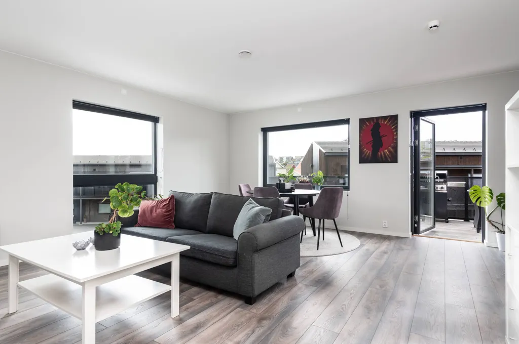 Séjour - Modern Flat with South Terrace in Hannestad
