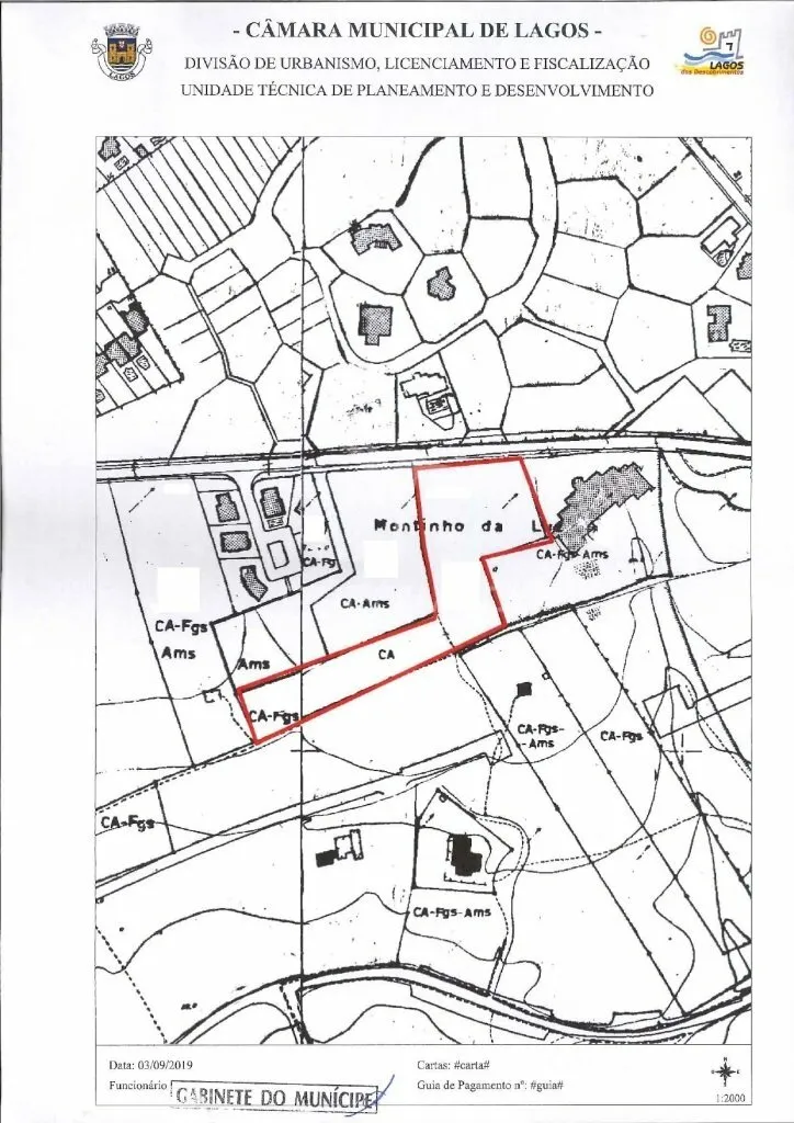 Floor Plan - Developable Land with Sea View near Praia da Luz