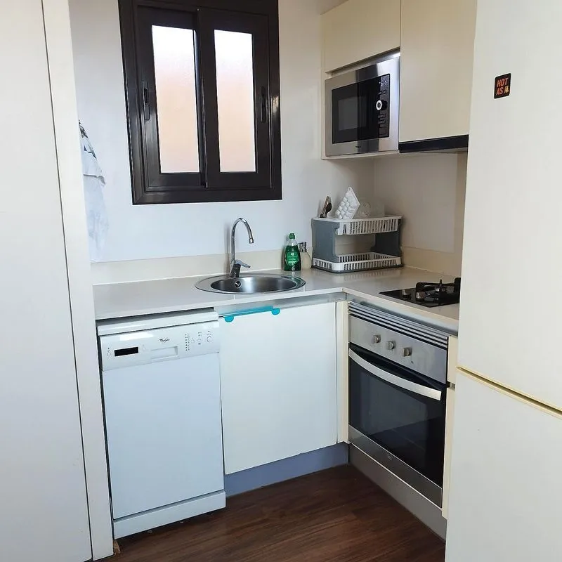 Kitchen - Furnished Flat with Balcony in El Clot