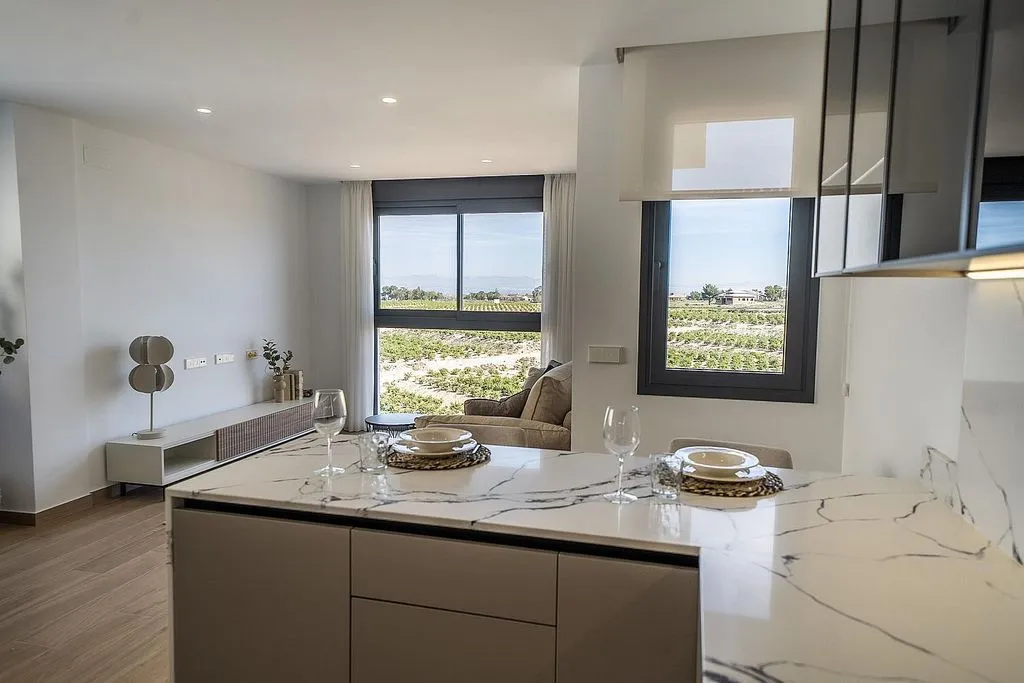 Köök - Modern Mediterranean Chalet with Golf Course View in Algorfa