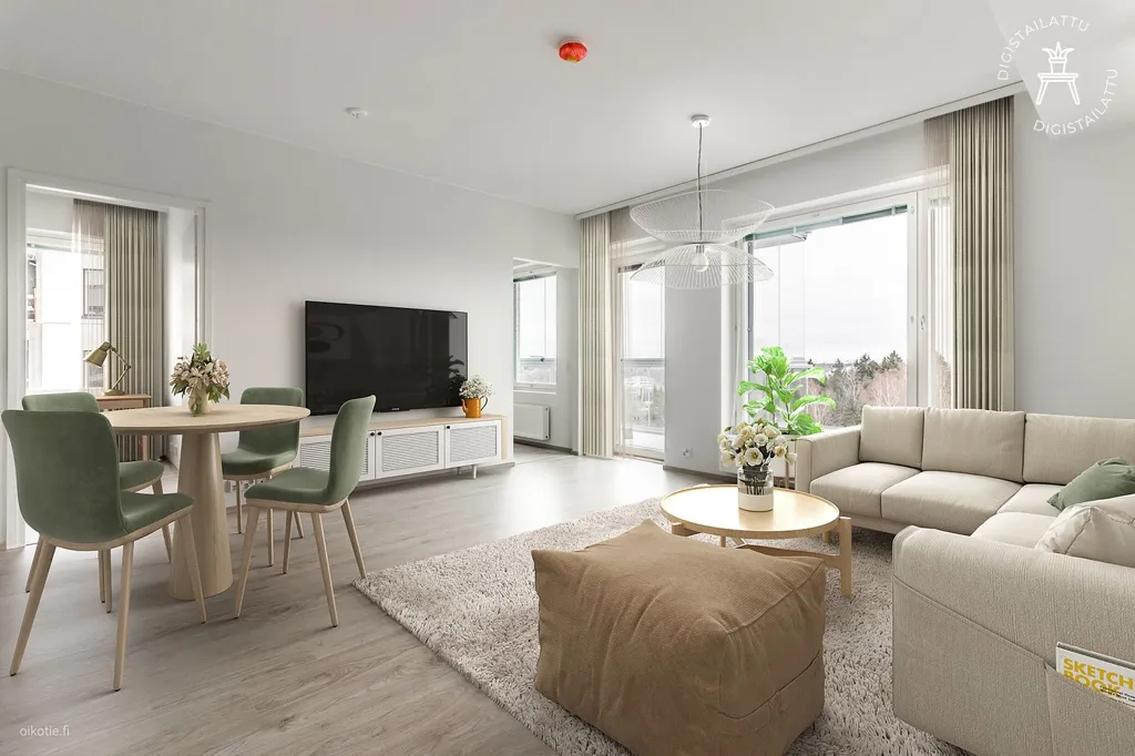 Séjour - Modern Flat with Glazed Balcony in Olari