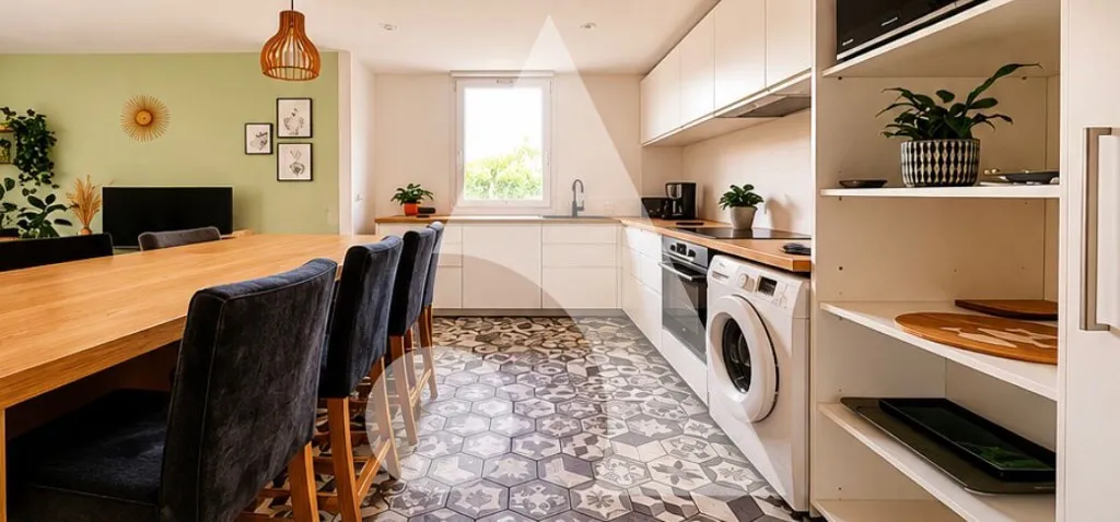 Cuisine - Appartement en rez-de-jardin avec terrasse à Saint-Gratien