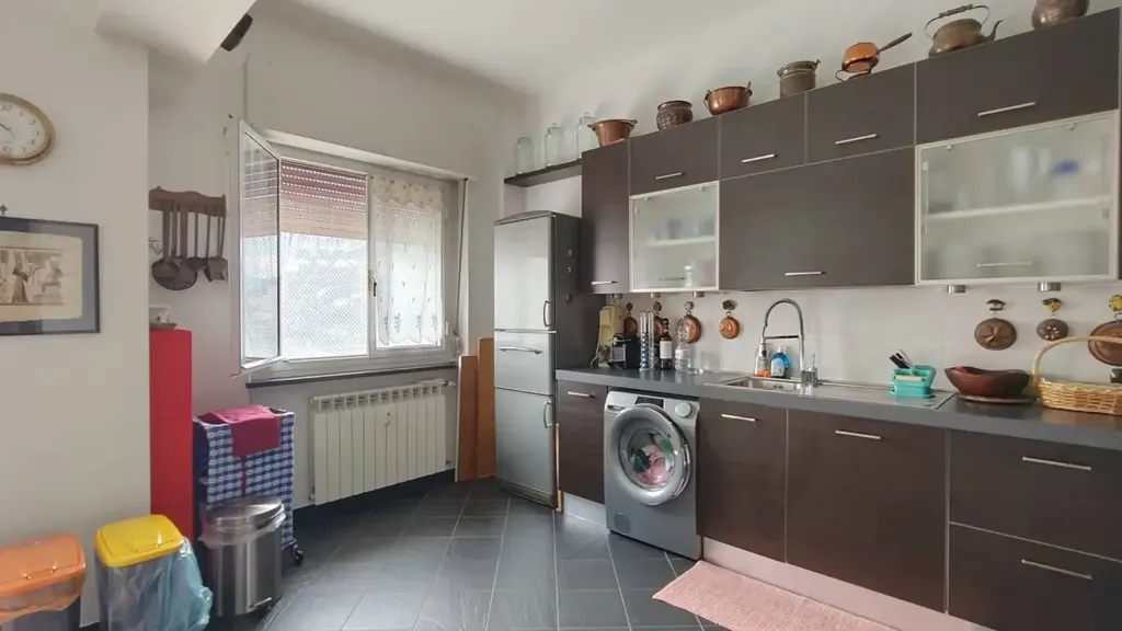 Kitchen - Panoramic Apartment with Balconies in Genoa