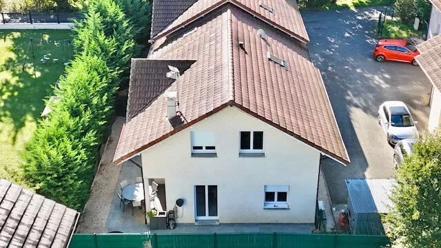 Aerial - Linked Villa with Large Terrace in Saint-Genis-Pouilly