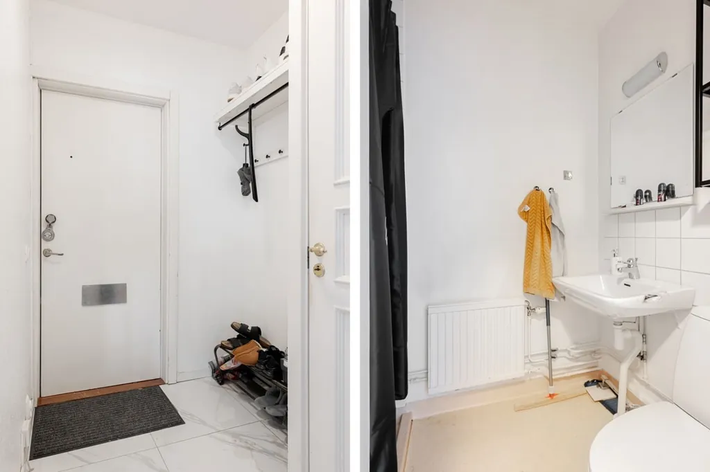 Salles de bain - Two-Storey Apartment with Balcony in Bjuv