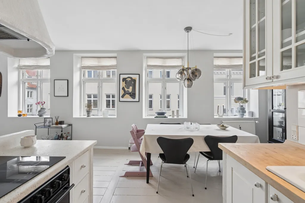 Köök - Apartment with Fireplace in Copenhagen