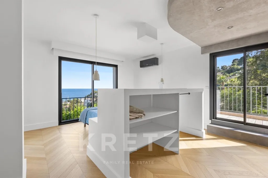 Balcon - Villa Rénovée avec Vue Mer à Vallauris