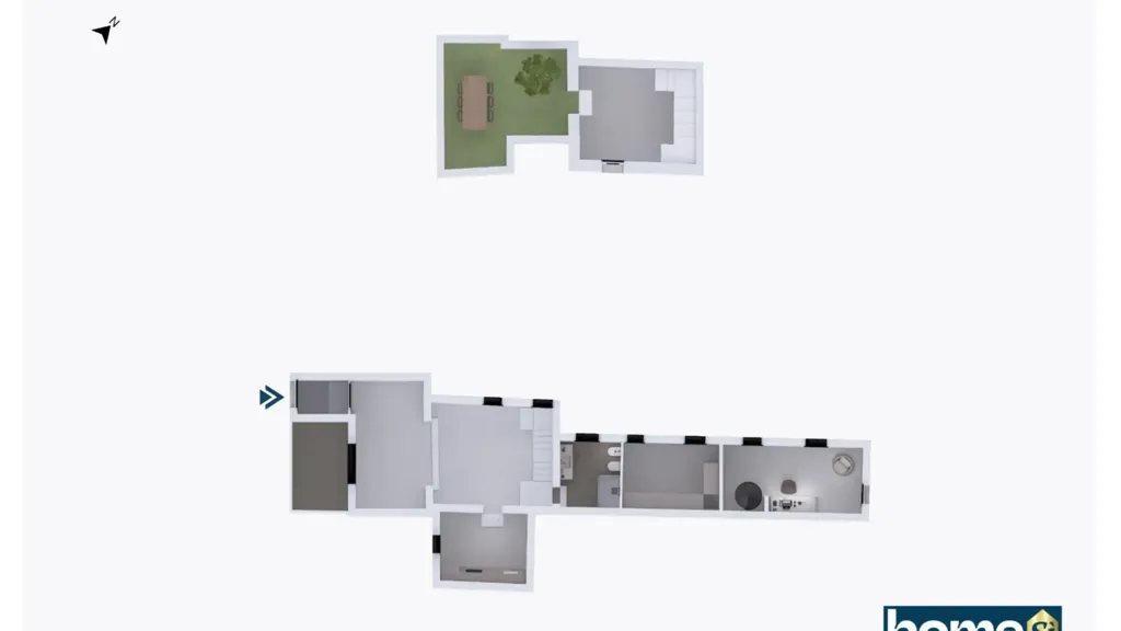 Plan - Restored House with Private Courtyard in Modena