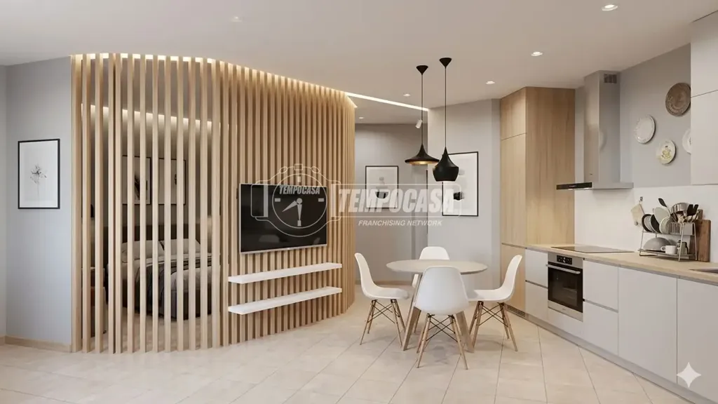 Köök - Spacious Studio with Private Parking in Paderno Dugnano