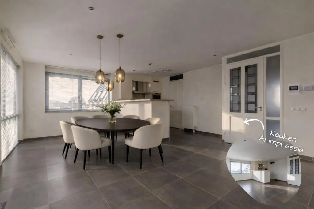 Söögituba - Penthouse with Rooftop Terrace in Haaksbergen