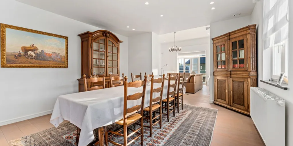Dining Room - Contemporary Villa with Terrace in Wingene