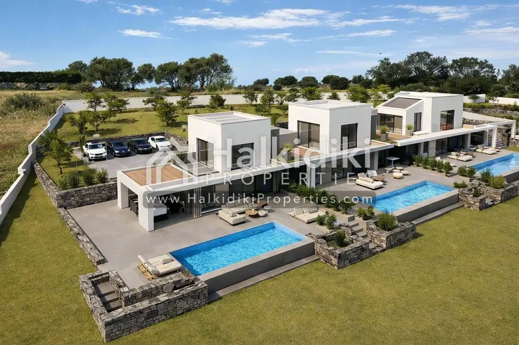 Vue aérienne - Detached House with Sea View in Nea Propontida