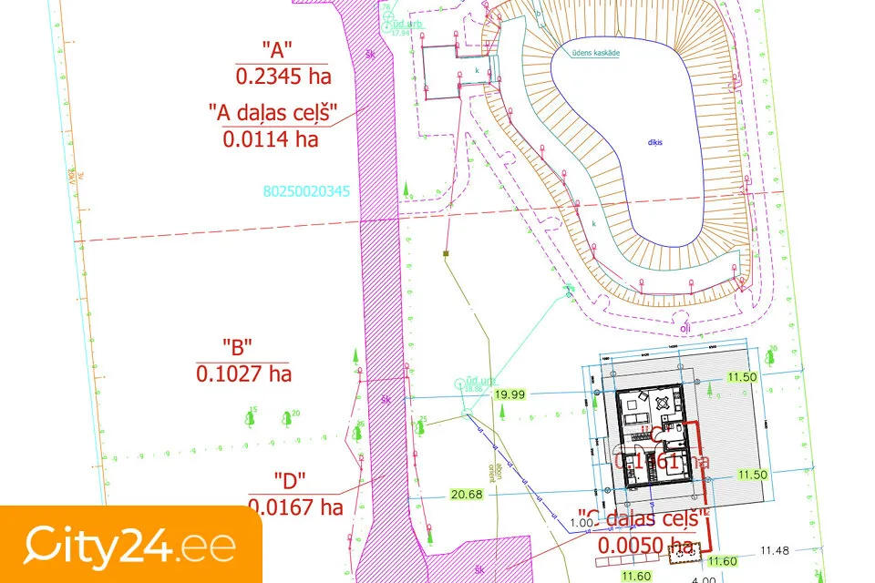 Plan - Land with House Plan in Baldone, Ķekava District