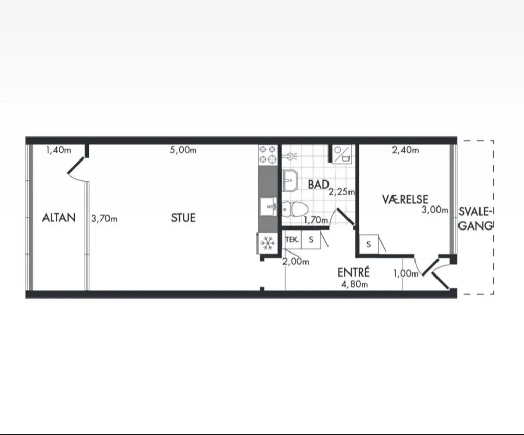 Plaan - Central 2-Bed Flat with Enclosed Balcony