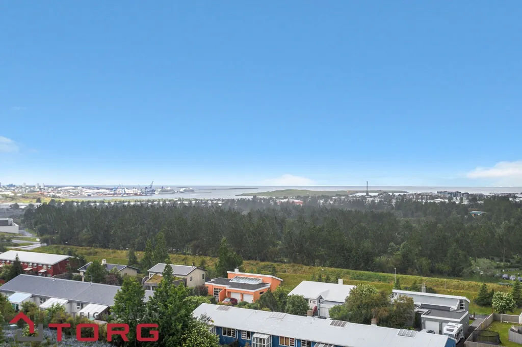 Aerial - Modernised Apartment with View in Grafarvogur