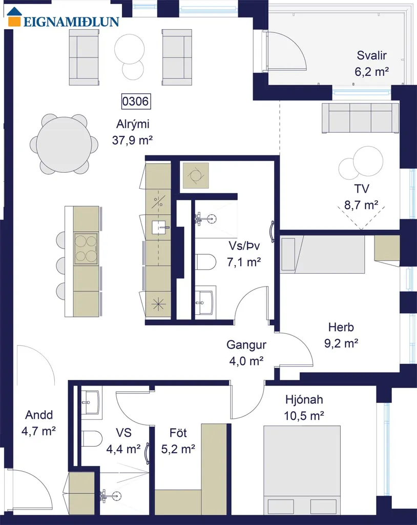 Appartement 4 pièces à Reykjavík