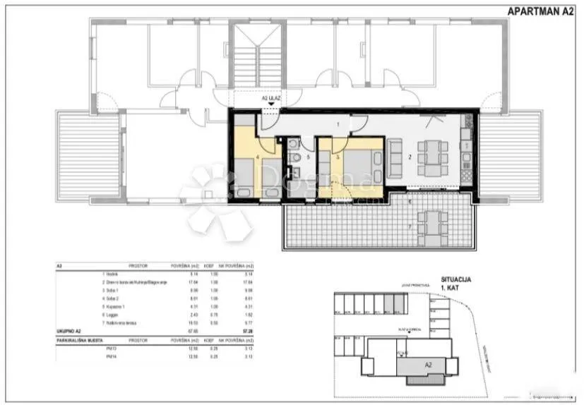 Planimetria - New Seafront Apartment with Terrace in Novalja