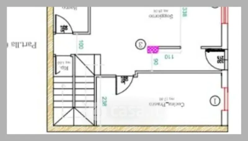 Floor Plan - Apartment with Balcony and Terrace in Viterbo