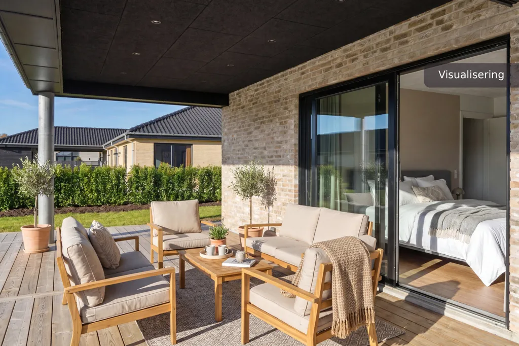 Terrass - Contemporary Villa with Garden in Rødekro