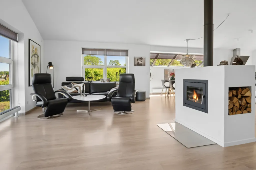 Séjour - Architectural House with Water View in Aabenraa