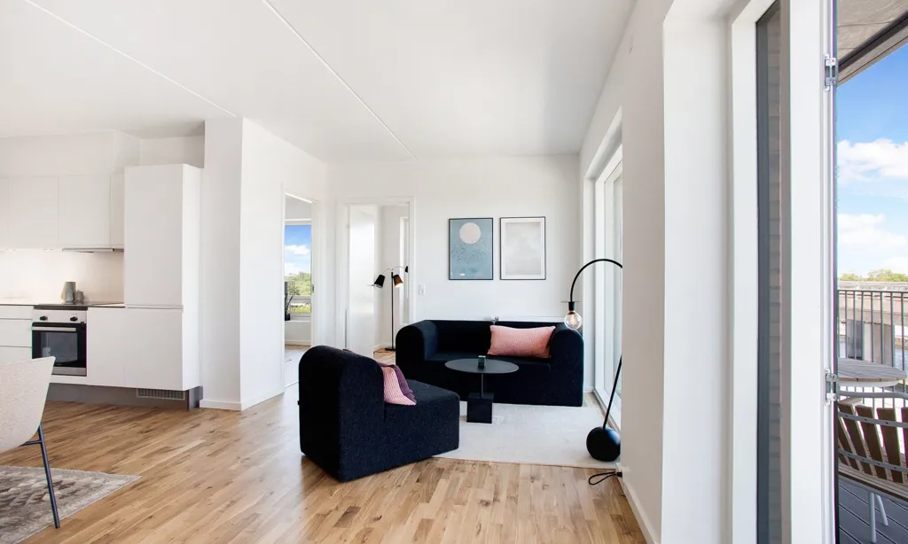 Living Room - 3-Bedroom Flat with Elevator in Ørestad
