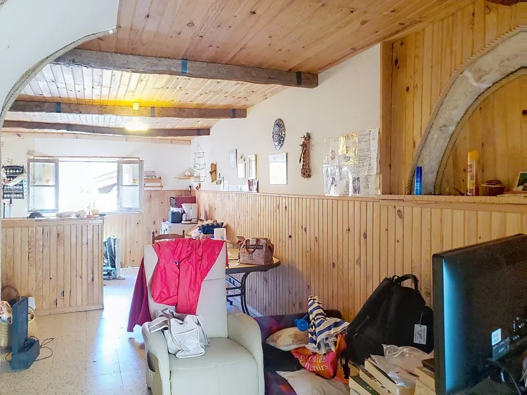 Living Room - Village House with Garden in Graissessac