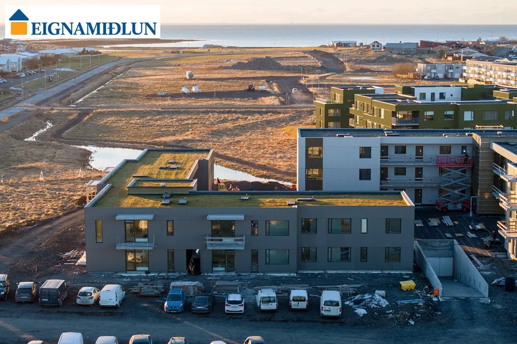 Vue aérienne - 5-Bed Apartment with Balcony in Álftanes