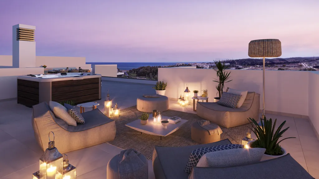Terrasse - Penthouse with Sea View in Estepona