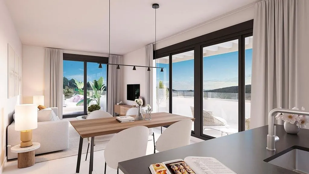 Söögituba - Penthouse with Pool in Casares